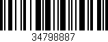 Código de barras (EAN, GTIN, SKU, ISBN): '34798887'