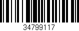 Código de barras (EAN, GTIN, SKU, ISBN): '34799117'
