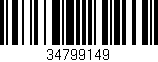 Código de barras (EAN, GTIN, SKU, ISBN): '34799149'