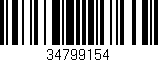 Código de barras (EAN, GTIN, SKU, ISBN): '34799154'