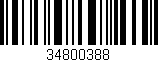 Código de barras (EAN, GTIN, SKU, ISBN): '34800388'