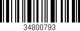Código de barras (EAN, GTIN, SKU, ISBN): '34800793'