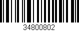 Código de barras (EAN, GTIN, SKU, ISBN): '34800802'