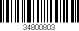 Código de barras (EAN, GTIN, SKU, ISBN): '34800803'