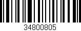 Código de barras (EAN, GTIN, SKU, ISBN): '34800805'