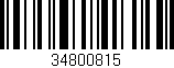 Código de barras (EAN, GTIN, SKU, ISBN): '34800815'
