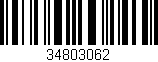 Código de barras (EAN, GTIN, SKU, ISBN): '34803062'