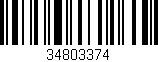 Código de barras (EAN, GTIN, SKU, ISBN): '34803374'