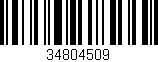 Código de barras (EAN, GTIN, SKU, ISBN): '34804509'