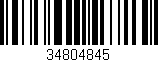 Código de barras (EAN, GTIN, SKU, ISBN): '34804845'