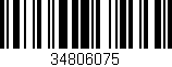 Código de barras (EAN, GTIN, SKU, ISBN): '34806075'