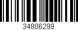 Código de barras (EAN, GTIN, SKU, ISBN): '34806299'