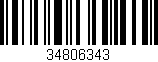 Código de barras (EAN, GTIN, SKU, ISBN): '34806343'