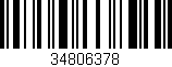 Código de barras (EAN, GTIN, SKU, ISBN): '34806378'