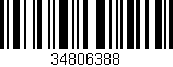 Código de barras (EAN, GTIN, SKU, ISBN): '34806388'