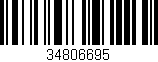 Código de barras (EAN, GTIN, SKU, ISBN): '34806695'