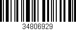 Código de barras (EAN, GTIN, SKU, ISBN): '34806929'