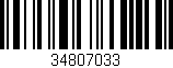 Código de barras (EAN, GTIN, SKU, ISBN): '34807033'