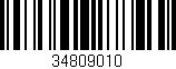 Código de barras (EAN, GTIN, SKU, ISBN): '34809010'