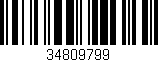 Código de barras (EAN, GTIN, SKU, ISBN): '34809799'