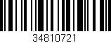 Código de barras (EAN, GTIN, SKU, ISBN): '34810721'