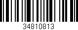 Código de barras (EAN, GTIN, SKU, ISBN): '34810813'