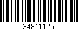 Código de barras (EAN, GTIN, SKU, ISBN): '34811125'