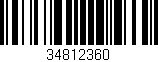 Código de barras (EAN, GTIN, SKU, ISBN): '34812360'