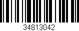 Código de barras (EAN, GTIN, SKU, ISBN): '34813042'