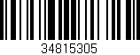 Código de barras (EAN, GTIN, SKU, ISBN): '34815305'