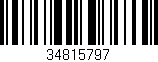 Código de barras (EAN, GTIN, SKU, ISBN): '34815797'