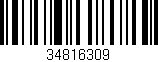 Código de barras (EAN, GTIN, SKU, ISBN): '34816309'