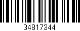Código de barras (EAN, GTIN, SKU, ISBN): '34817344'