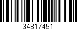 Código de barras (EAN, GTIN, SKU, ISBN): '34817491'