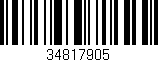 Código de barras (EAN, GTIN, SKU, ISBN): '34817905'