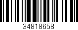 Código de barras (EAN, GTIN, SKU, ISBN): '34818658'