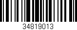 Código de barras (EAN, GTIN, SKU, ISBN): '34819013'
