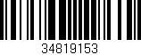 Código de barras (EAN, GTIN, SKU, ISBN): '34819153'