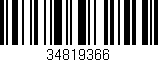 Código de barras (EAN, GTIN, SKU, ISBN): '34819366'