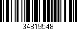 Código de barras (EAN, GTIN, SKU, ISBN): '34819548'