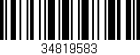 Código de barras (EAN, GTIN, SKU, ISBN): '34819583'