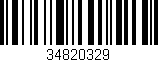 Código de barras (EAN, GTIN, SKU, ISBN): '34820329'