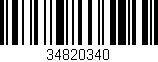Código de barras (EAN, GTIN, SKU, ISBN): '34820340'