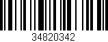 Código de barras (EAN, GTIN, SKU, ISBN): '34820342'
