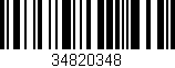 Código de barras (EAN, GTIN, SKU, ISBN): '34820348'