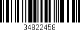 Código de barras (EAN, GTIN, SKU, ISBN): '34822458'