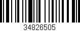 Código de barras (EAN, GTIN, SKU, ISBN): '34826505'