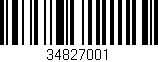 Código de barras (EAN, GTIN, SKU, ISBN): '34827001'