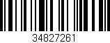 Código de barras (EAN, GTIN, SKU, ISBN): '34827261'