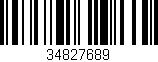 Código de barras (EAN, GTIN, SKU, ISBN): '34827689'